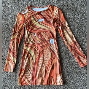 Sexy vintage long sleeve bodycon dress